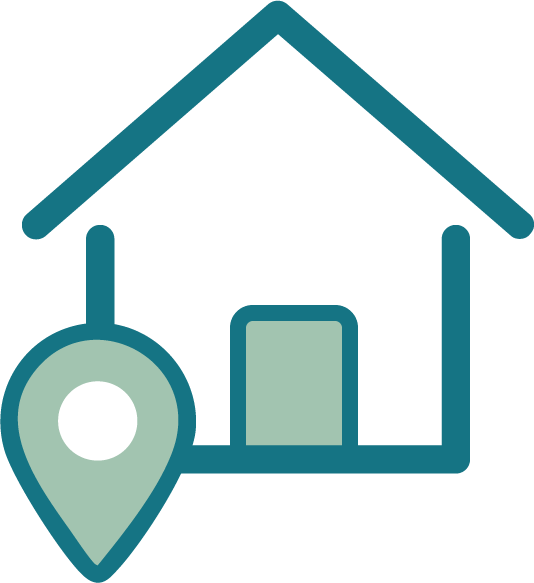 Ícone de uma casa, representando a ajuda na procura de alojamento e imobiliário em Portugal